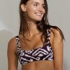 Bikinis Watercult Bralette Bikini Tops | Makro Notion Bralette Bikini Top Cream Aubergine