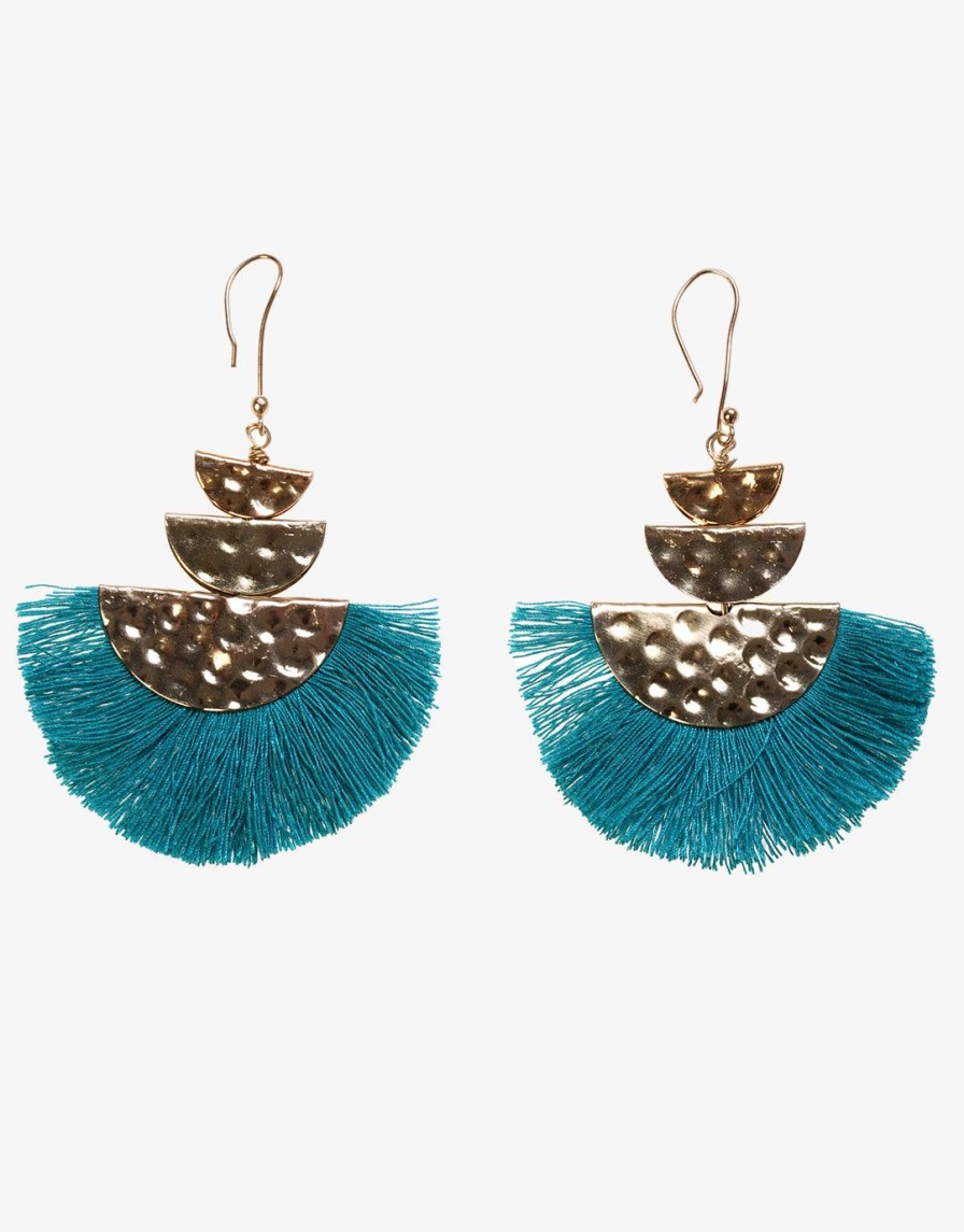 Beach Accessories Iconique | Fan Earrings-Teal