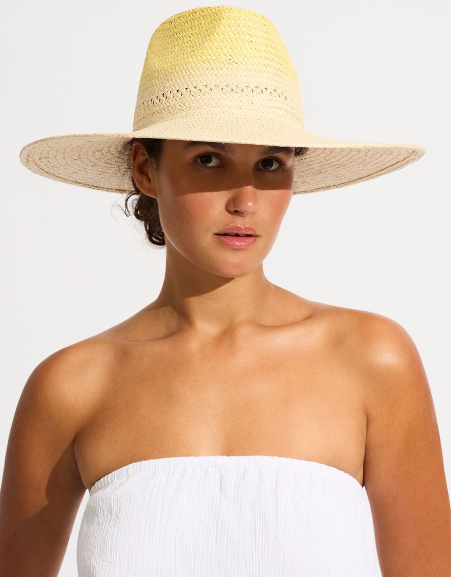 Beach Accessories Seafolly | Colour Crush Wide Brim Hat-Citrus