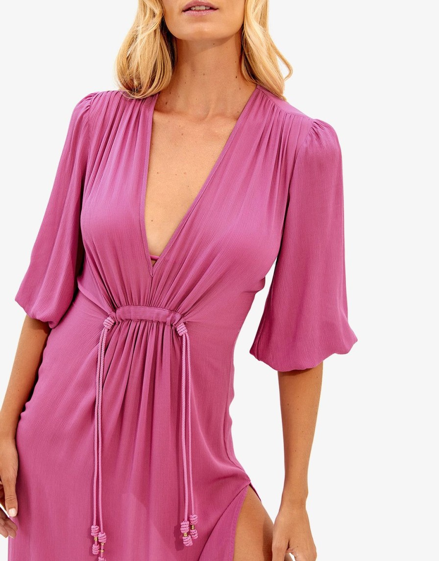 Beachwear ViX | Fran Detail Long Cover Up-Lotus Pink