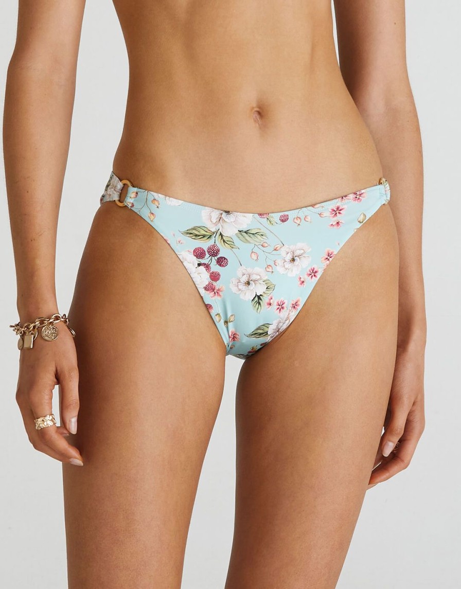 Bikinis Aqua Blu Classic Bikini Bottoms | Primrose Alexis Cheeky Bikini Pant Floral