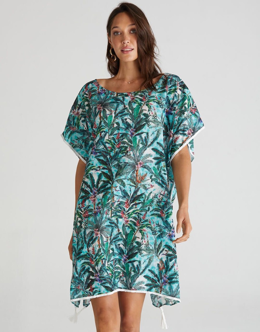 Beachwear Aqua Blu | Muse Kaftan-Multi Multicoloured