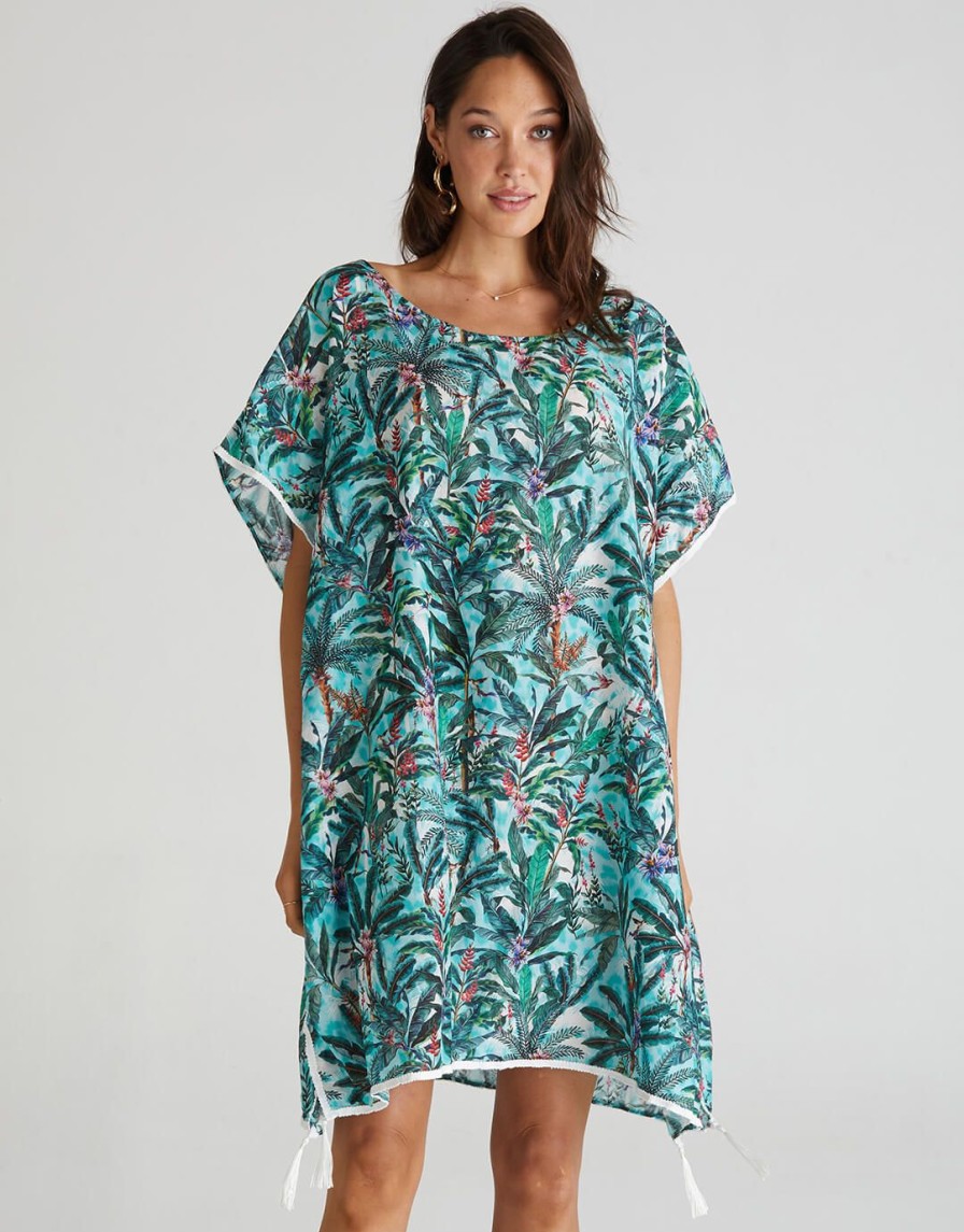 Beachwear Aqua Blu | Muse Kaftan-Multi Multicoloured