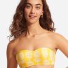 Bikinis Seafolly Bandeau Bikini Tops | Corsica Bustier Bandeau Bikini Top-Citron Yellow