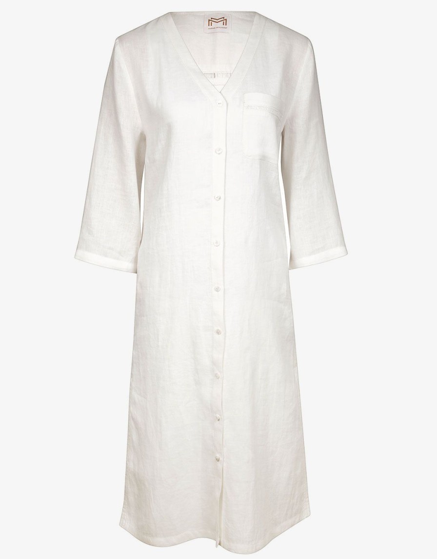 Beachwear Maryan Mehlhorn | The Collection Midi Beach Shirt-Natural White