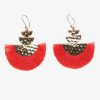 Beach Accessories Iconique | Fan Earrings-Red