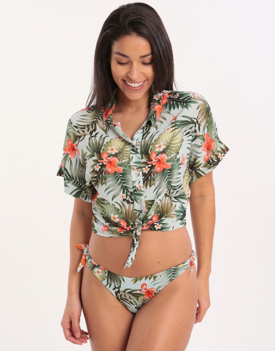 Beachwear Banana Moon | Iquitosvoil Kaimi Cropped Shirt Sky