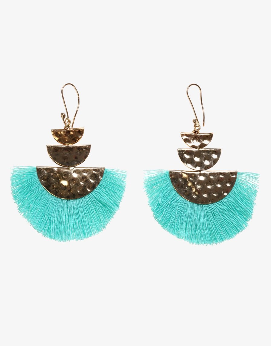 Beach Accessories Iconique | Fan Earrings-Turquoise