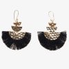 Beach Accessories Iconique | Fan Earrings-Black