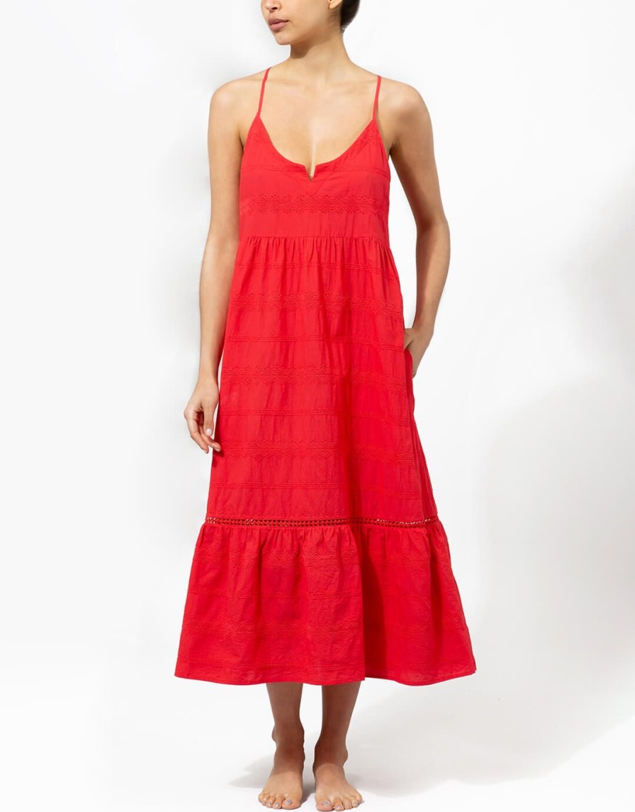 Beachwear Heidi Klein | Numana Scoop Neck Dress Red