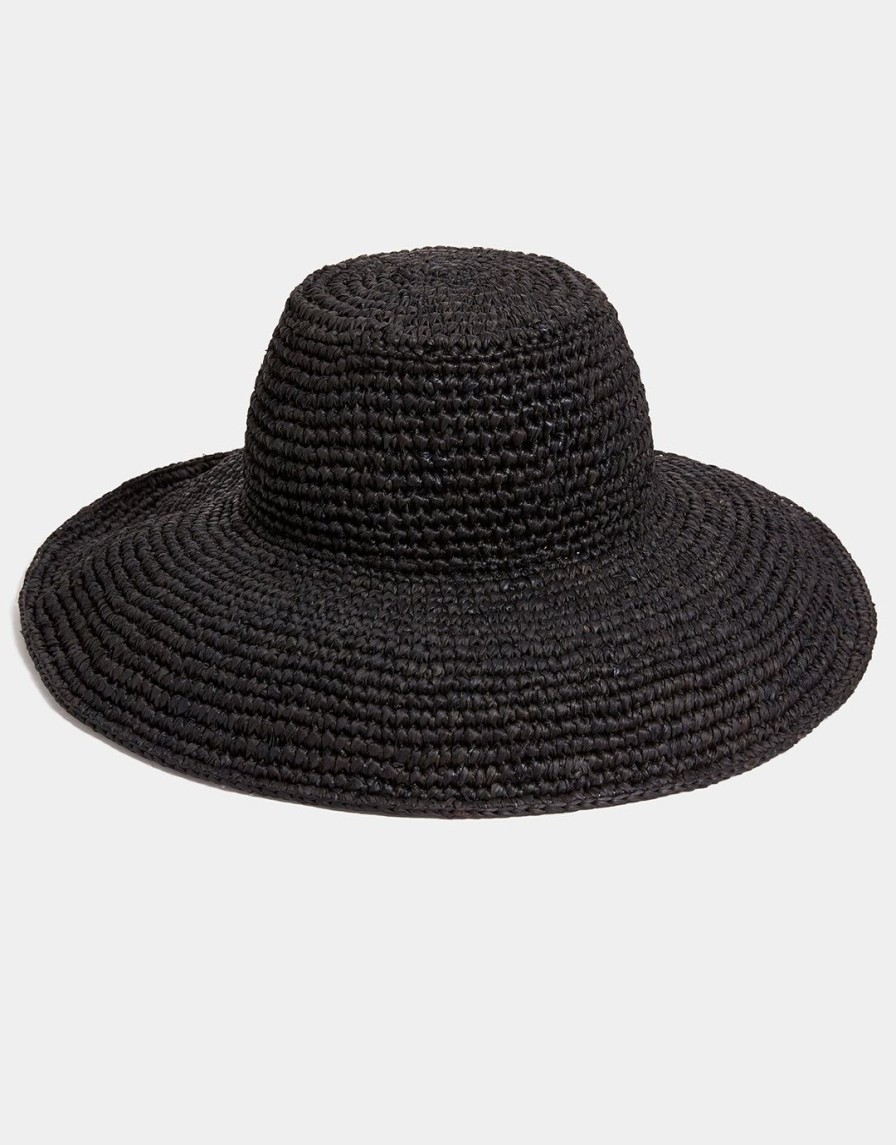 Beach Accessories Seafolly | Coastal Raffia Hat-Black