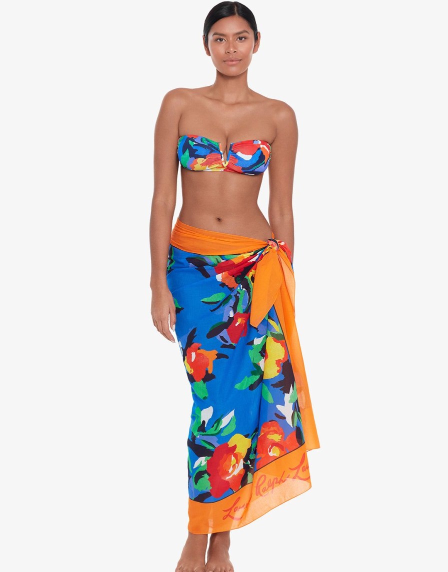 Beachwear Lauren Ralph Lauren | Bold Abstract Floral Border Pareo