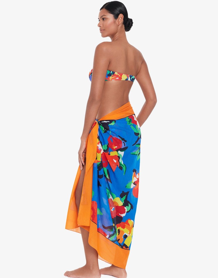 Beachwear Lauren Ralph Lauren | Bold Abstract Floral Border Pareo