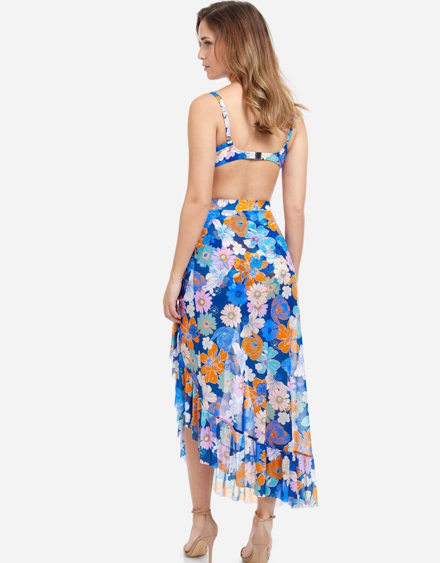 Beachwear Gottex | Rising Sun Ruffle Skirt Blue