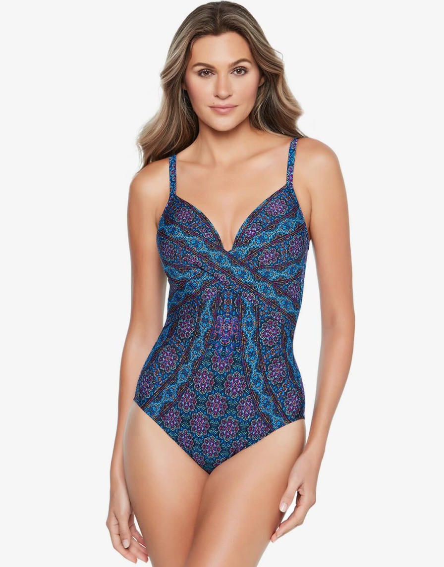 Swimwear Miraclesuit | Danube Bleu Captivate Swimsuit Blue