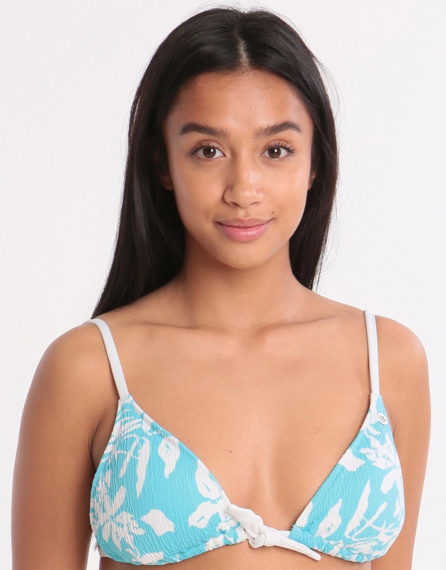 Bikinis Banana Moon Triangle Bikini Tops | Meadview Cleo Tri Bikini Top Turquoise