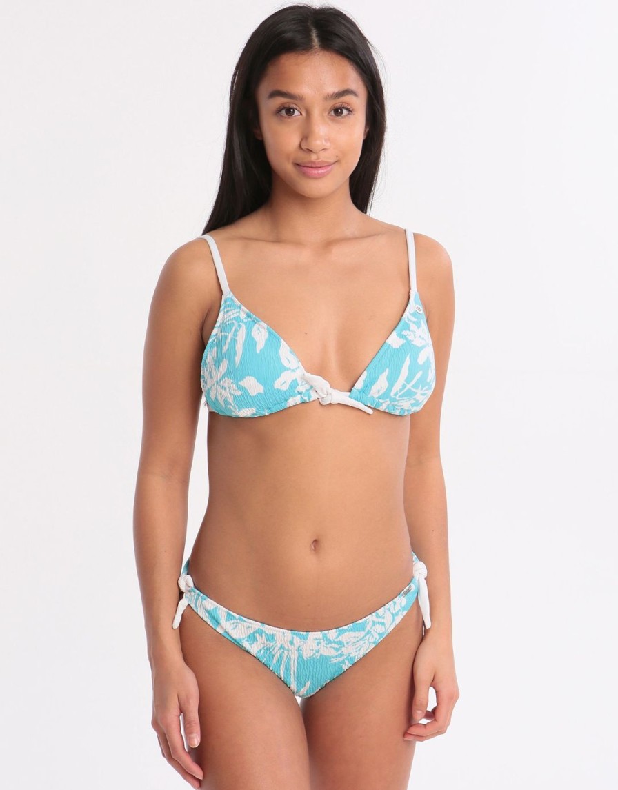 Bikinis Banana Moon Triangle Bikini Tops | Meadview Cleo Tri Bikini Top Turquoise