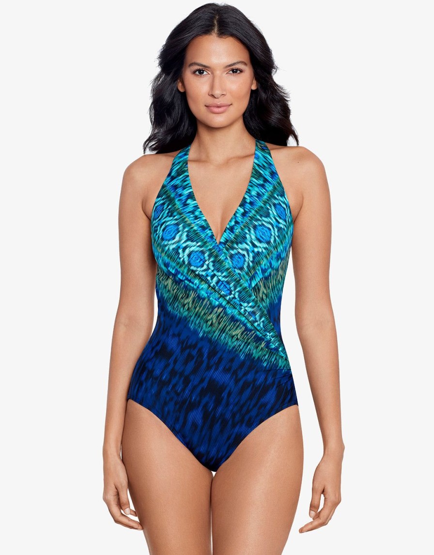 Swimwear Miraclesuit | Alhambra Wrapsody Swimsuit S Blue