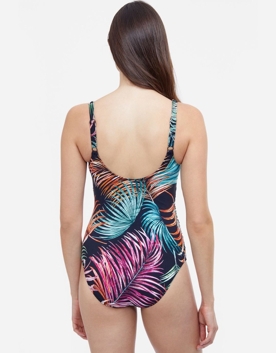 Swimwear Gottex | Profile Tropico V Neck Swimsuit Black