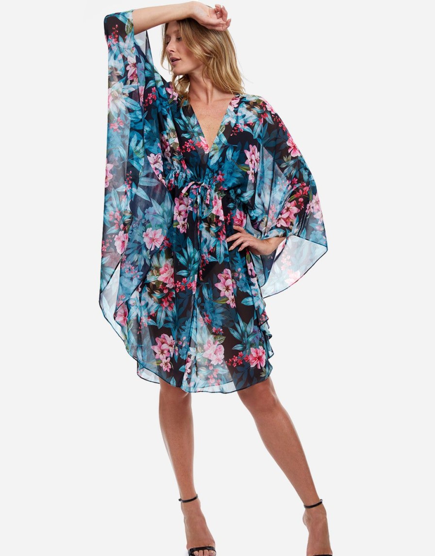 Beachwear Gottex | Dusk Bloom Short Kaftan Floral