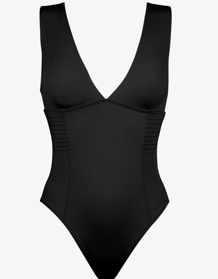 Swimwear Maryan Mehlhorn | Softline V Neck Swimsuit Black