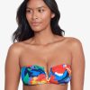 Bikinis Lauren Ralph Lauren Bandeau Bikini Tops | Bold Abstract V Wire Bandeau Bikini Top Floral