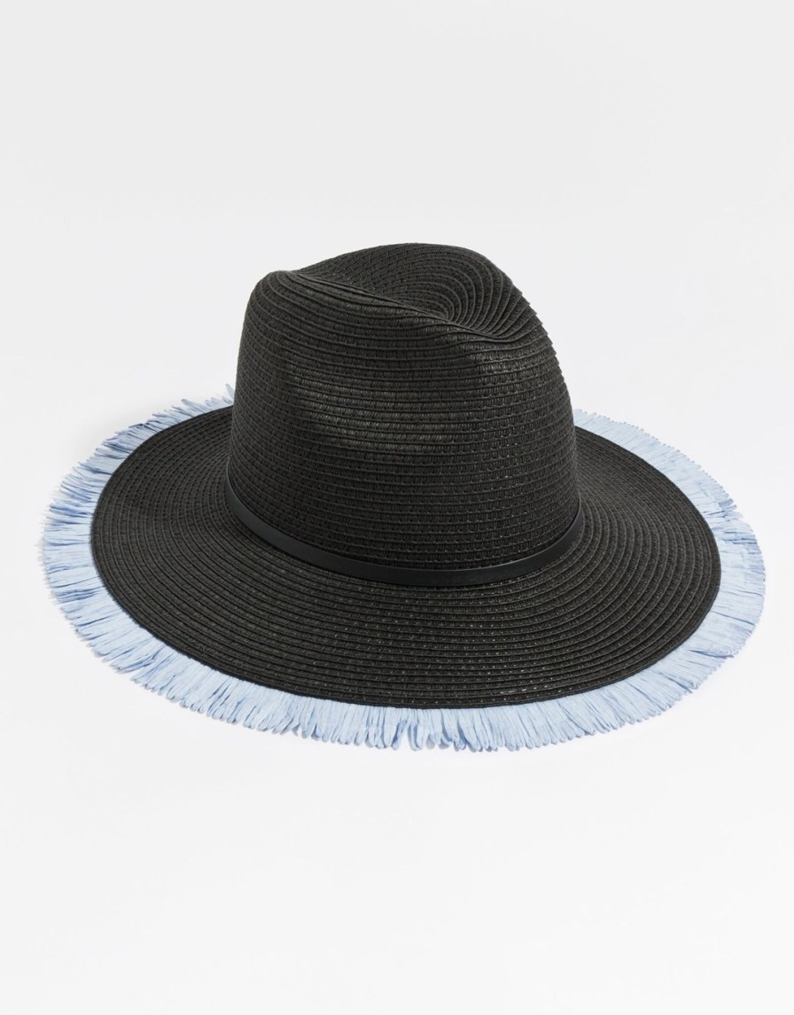 Beach Accessories Pia Rossini | Cira Beach Hat-Black/Blue