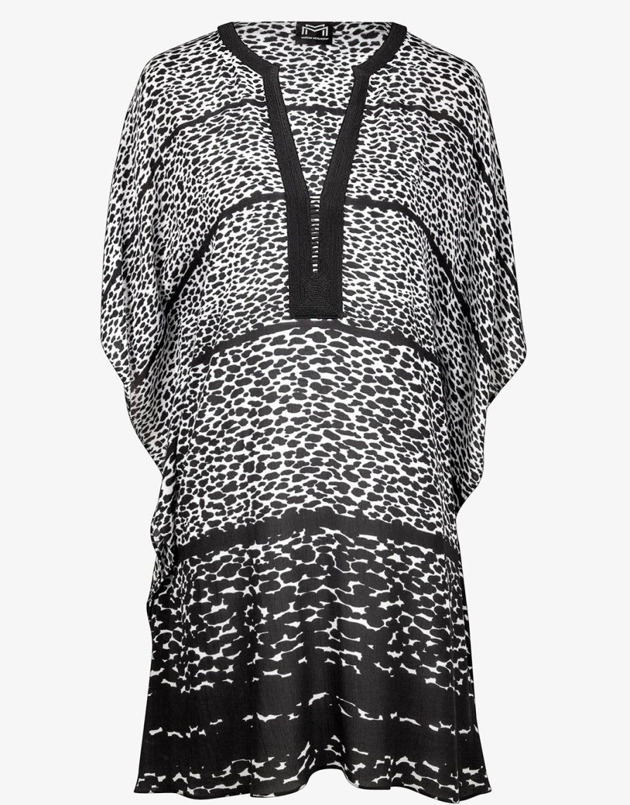 Beachwear Maryan Mehlhorn | Capture Kaftan-Black Black White