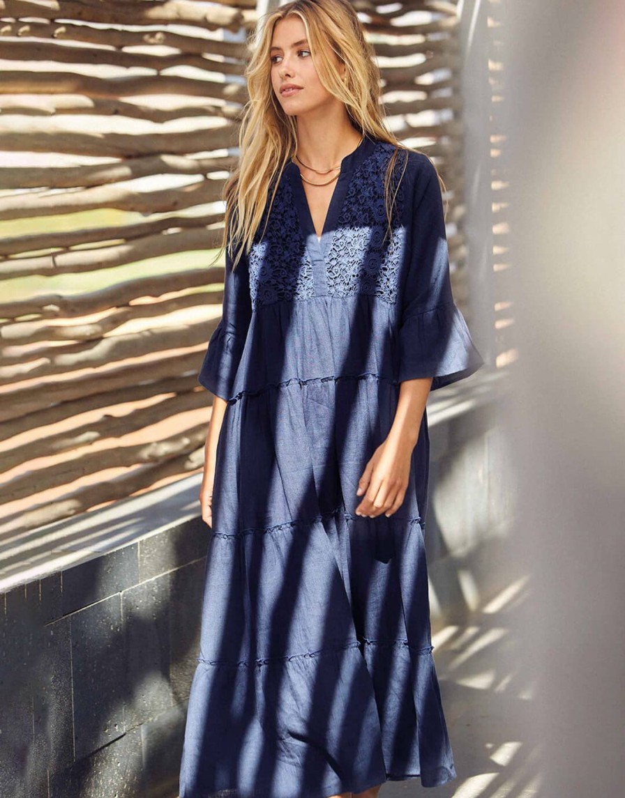 Beachwear Iconique | Penny Maxi Dress-Navy Blue