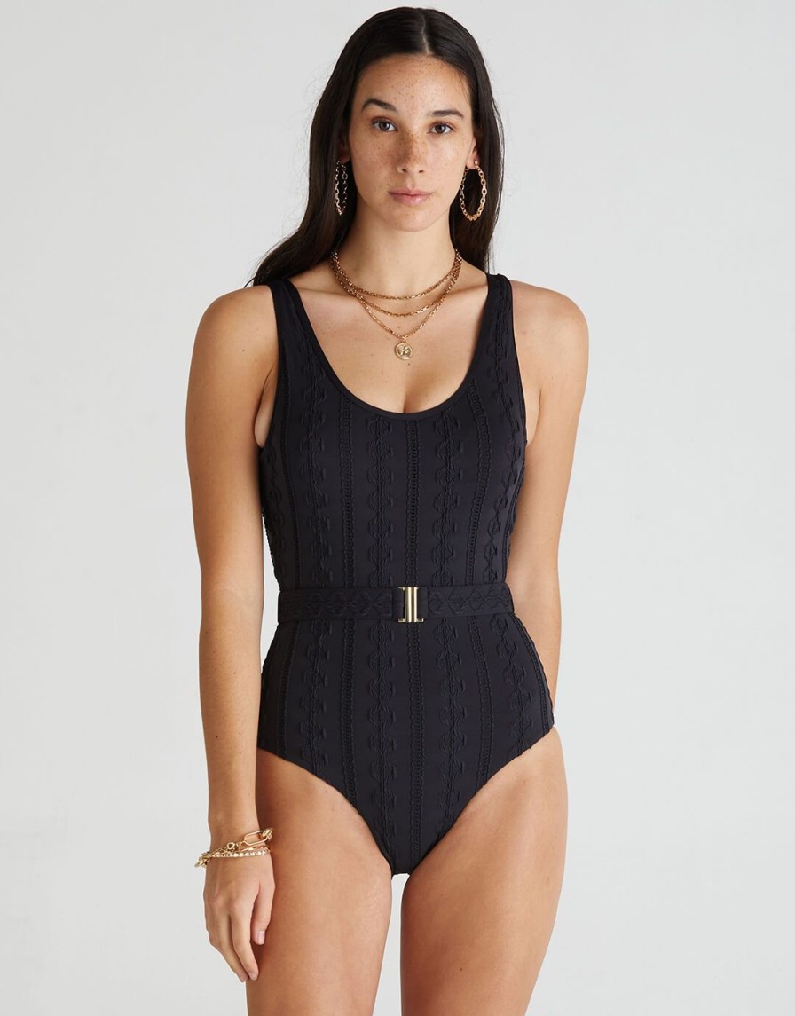 Swimwear Aqua Blu | Raven Nicola D/Dd One Piece Swimsuit Black