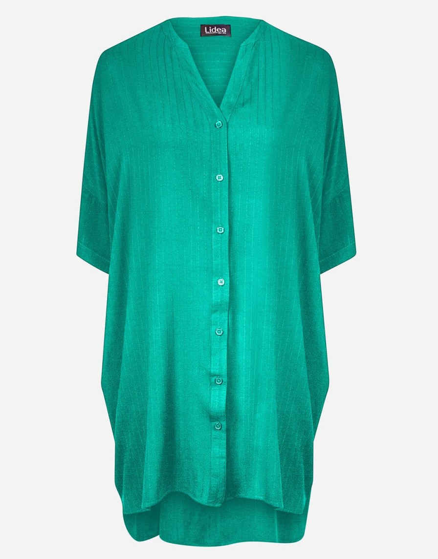 Beachwear Lidea | The Core Beach Shirt-Palm Green