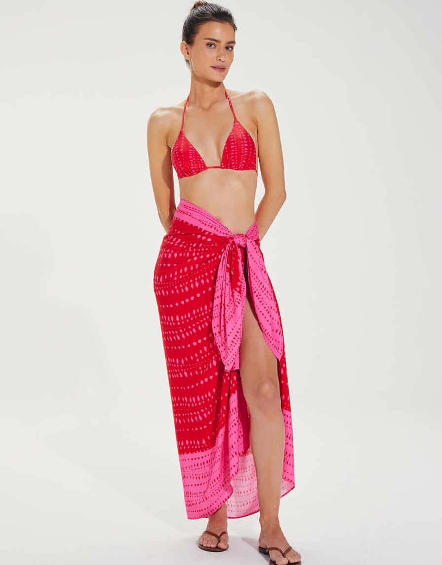 Beachwear ViX | Malika Printed Sarong-Red