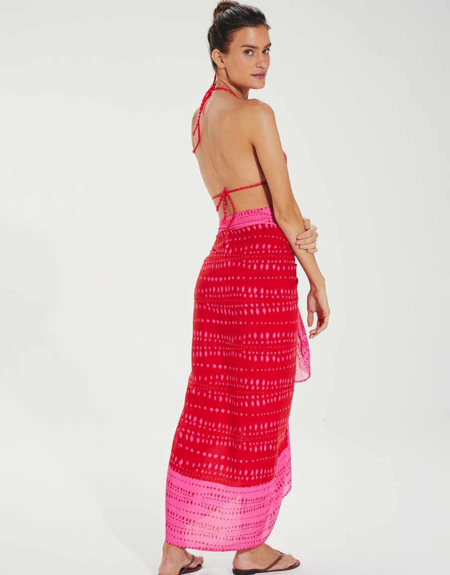 Beachwear ViX | Malika Printed Sarong-Red