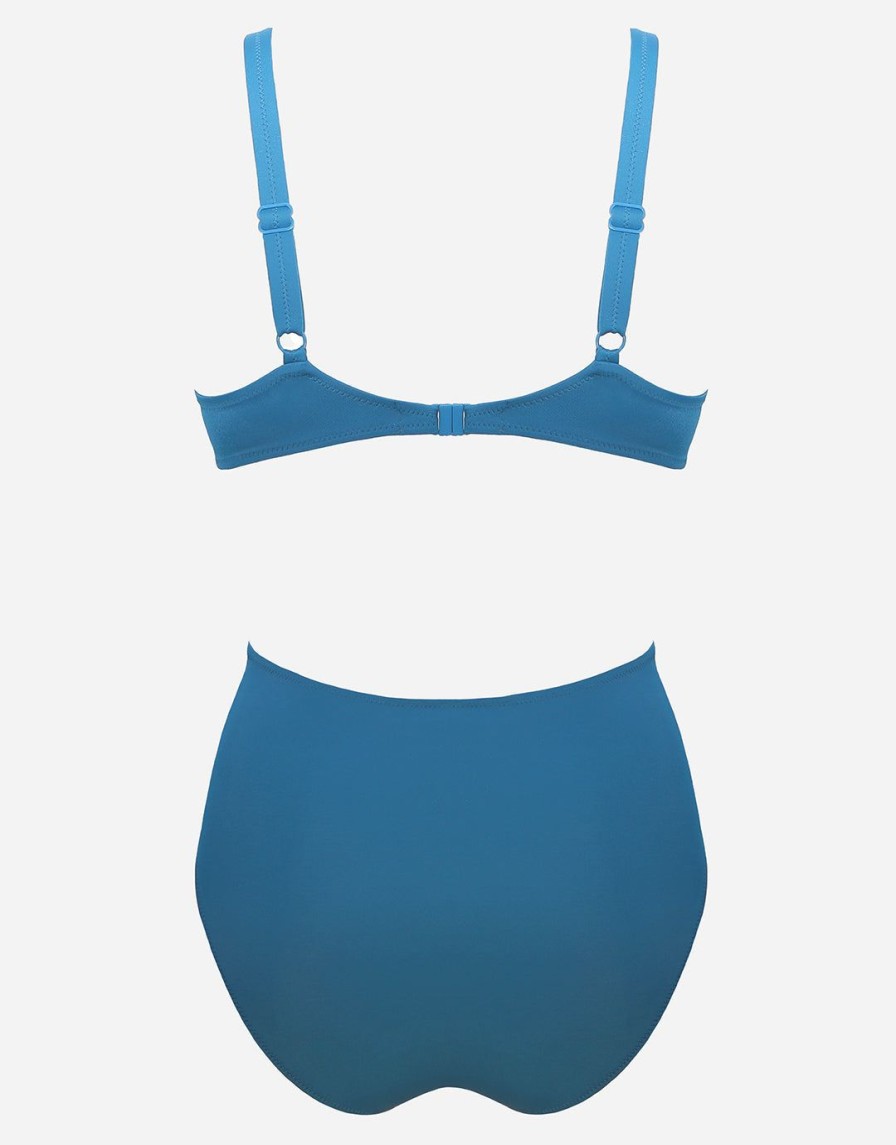 Bikinis Charmline Cup Sized Bikini Tops | Uni Underwired Bikini Set-Ocean Blue